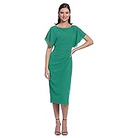 Maggy London Women's Boat Neck Flutter Sleeve Dress Occasion Event Guest of