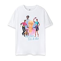 Barbie Ken Mens T-Shirt | Adults Classic Short Sleeve Graphic Tee in White | He Ken Do It All Movie Apparel Top
