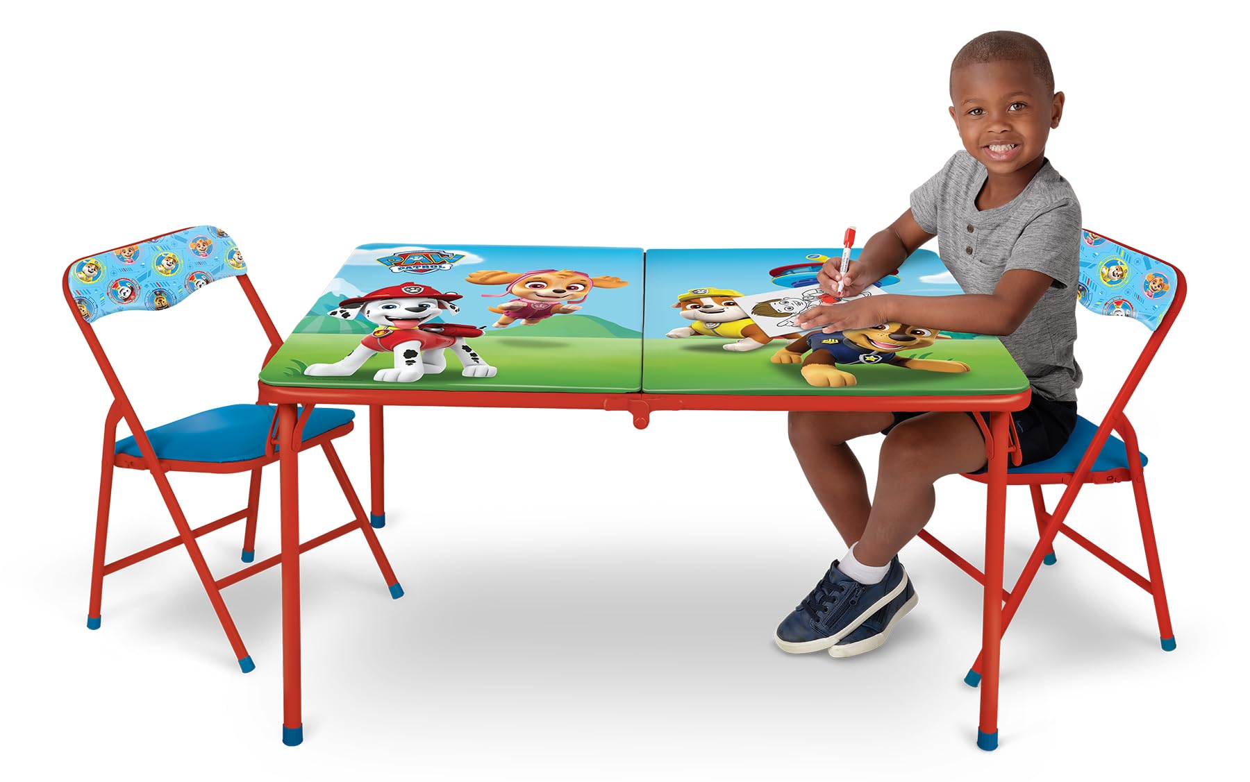 Paw Patrol Mickey Mouse Kids Folding Table & Chairs Set for Kid and Toddler 36 Months Up to 7 Years, Includes: 1 Table (36