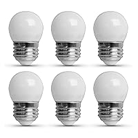 Feit Electric BP71/2S/W/LED/6 7.5-Watt EQ Non-DM E26 Base S11 Frost Specialty LED Light Bulb, 6-Pack