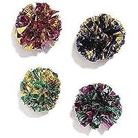 Ethical 1-1/2-Inch Mylar All Breed Sizes Balls Cat Toys, 4-Pack for All Breed Sizes