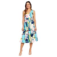 London Times V-Neck Sleeveless Cocktail Wedding Guest & Summer Dresses for Women