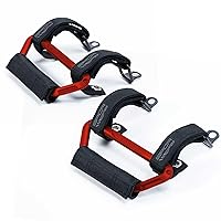 GP Grip Air Grab Handles Designed for 2024+ Jeep Wrangler JL 4xe Gladiator w/Airbag Compatible - Aero-Grade Aluminum, Patented Foldable Design, Easy Installation – (2 Packs, Firecracker Red)