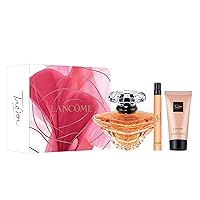 Lancôme Trésor Limited Edition Perfume Set - Full Size Eau de Parfum 3.4 Fl Oz, Travel Size Eau de Parfum 0.34 Fl Oz & Scented Body Lotion 1.7 Fl Oz