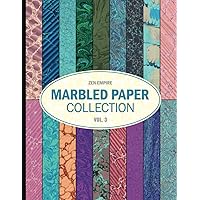 Marbled Paper for Crafts: 18 Designs of Vintage Style Double Sided Marble Paper for Book Binding | 18 Patterns - 1 Sheet (2 Pages) per Design