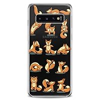Case Compatible with Samsung S23 S22 Plus S21 FE Ultra S20+ S10 Note 20 5G S10e S9 Cartoon Funny Girls Animal Kawaii Clear Cute Kids Adorable Fox Flexible Silicone Slim fit Print Design Cute
