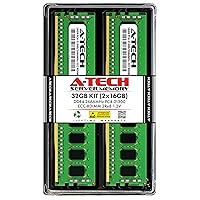 A-Tech 32GB Kit (2x16GB) DDR4 2666MHz PC4-21300 ECC RDIMM 2Rx8 1.2V Dual Rank ECC Registered DIMM 288-Pin Server & Workstation RAM Memory Upgrade Modules (A-Tech Enterprise Series)