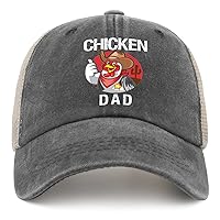 Chicken Dad Hat for Womens Cute Cycling Cap Women AllBlack Cycling Caps Cute Unique Gifts for Writer