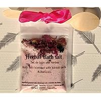 VÉDELA Naturals- Bath Salt | Herbal Bath Salt |Blended with Herbal Tea and botanicals | Hand Made Product | No Machinery Used |Pack of 3 (Rose)