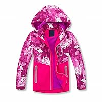 Children's Jacket Colorblocking Camouflage Zipper Shirt Waterpr00f And Breathable Outdoor Coats Boys Size 8 Winter