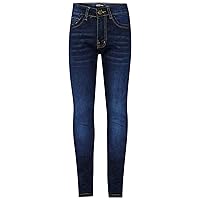 Kids Girls Skinny Jeans Designer Dark Blue Denim Stretchy Pant Fit Trouser 5-13Y