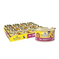 Wellness Complete Health Grain-Free Wet Canned Cat Food, Natural Ingredients, Made with Real Meat, All Breeds, Smooth Pate (Chicken & Lobster, 3-Ounce Can, Pack of 24)