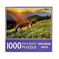 Mountainside Horses Jigsaw Puzzles 1000 Pieces for Adults, Teens and Kids by Page Publications