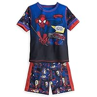 Disney Store Marvel Spider-Man Boy 2 PC Short Sleeve Pajama Set Size 5/6