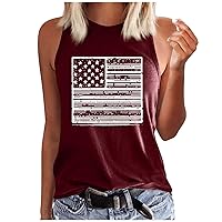 SNKSDGM American Flag Shirts Women 4th of July Tank Tops Red White and Blue Patriotic Tshirts Vest Casual Sleeveless Tops Tee