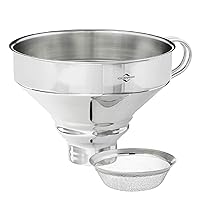 18/10 Stainless Steel Funnel with Filter,Silver, 5 inches