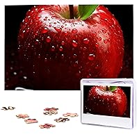 Red Fruit Puzzles 1000 Pieces Personalized Jigsaw Puzzles with Storage Bag Photos Puzzle for Photos Challenging Picture Puzzle Home Decor Jigsaw (29.5