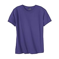 Hanes Ladies 45 oz, 100% Ringspun Cotton nano-T T-Shirt - PURPLE - L - (Style # SL04 - Original Label)