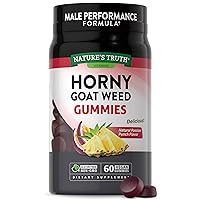 Nature's Truth Horny Goat Weed Gummies | 60 Count | with Maca Root | Vegan, Non-GMO & Gluten Free Supplement for Men | Passion Punch Flavor