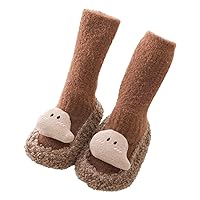 Autumn and Winter Children Toddler Boys and Girls Socks Shoes Non Slip Soft Plush Warm Comfortable Canvas Shoes for Boys