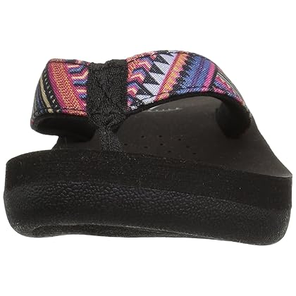 Volatile Women's Bogota Flat Sandal, Black/Multi, 10 M US