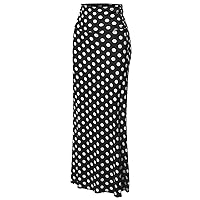 Women's Stylish Fold Over Flare Long Maxi Skirt