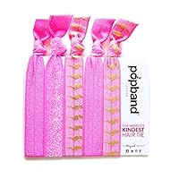 Popband London | Hair Tie | Flamingo | For All Day and Night | No Hair Crease | No Hair Damage | 5 Pc