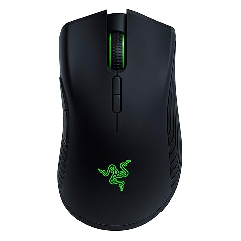 Razer Mamba Wireless Gaming Mouse: 16,000 DPI Optical Sensor - Chroma RGB Lighting - 7 Programmable Buttons - Mechanical Switches - Up to 50 Hr Battery Life