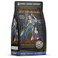 Bones Coffee Company Decaf Army Of Dark Chocolate Flavored Whole Coffee Beans | 12 oz Dark Roast Arabica Low Acid Coffee | Gourmet Coffee Gifts & Beverages (Whole Bean)