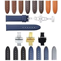 18-19-20-22-24mm Genuine Leather Band Strap Smooth Clasp Compatible with Montblanc