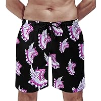 Roller Skate Shoes Men's Swim Trunks Quick Dry Swim Shorts Summer Beach Board Shorts with Pockets