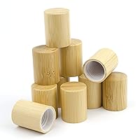 100 NATURAL BAMBOO ROLLER CAPS- These fit Standard 5ml and 10ml Glass Roller Bottles