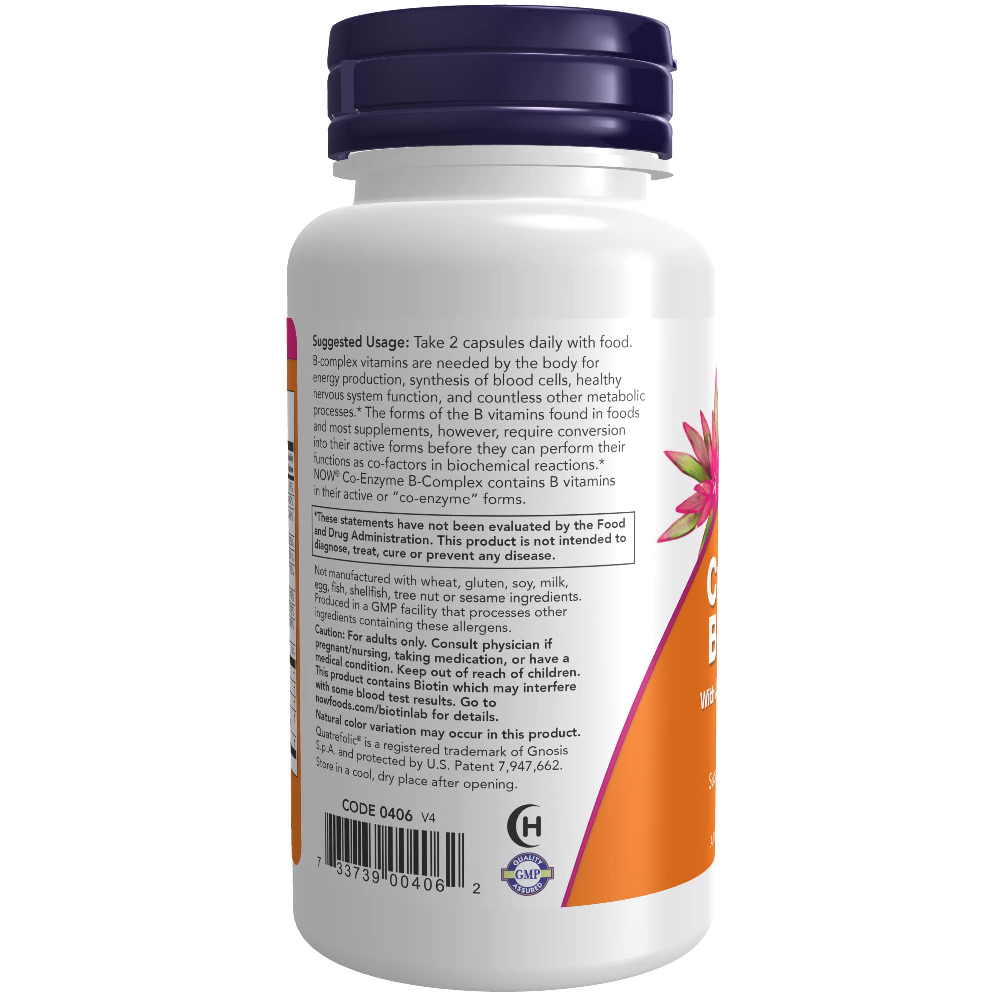 NOW Supplements, Co-Enzyme B Complex with Alpha Lipoic Acid and CoQ10, Nutritional Health, 60 Veg Capsules