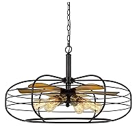 Cal Lighting FX-3711-6 Transitional Six Light Chandelier from Margo Collection in Bronze / Dark Finish, 30.00 inches
