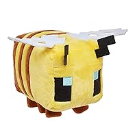 Mattel Minecraft Basic 8-inch Plush Bee Stuffed Animal Figure, Soft Doll Inspired by Video Game Character