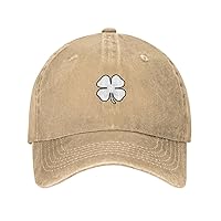 Four Leaf Clover Clipart Symbol of Good Luck Desgin Cowboy Baseball Cap Dad Hat Unisex Adjustable Upf50+ Golf Gym