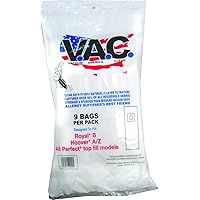 VAC 7 Perfect P103, P104, P107, P108 / Royal Style B Uprights H-10 HEPA Filtration (Pack of 9)
