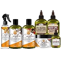 Difeel Essentials Castor Oil for Hair Growth Beauty Bomb for Hair Growth 7-Piece Set