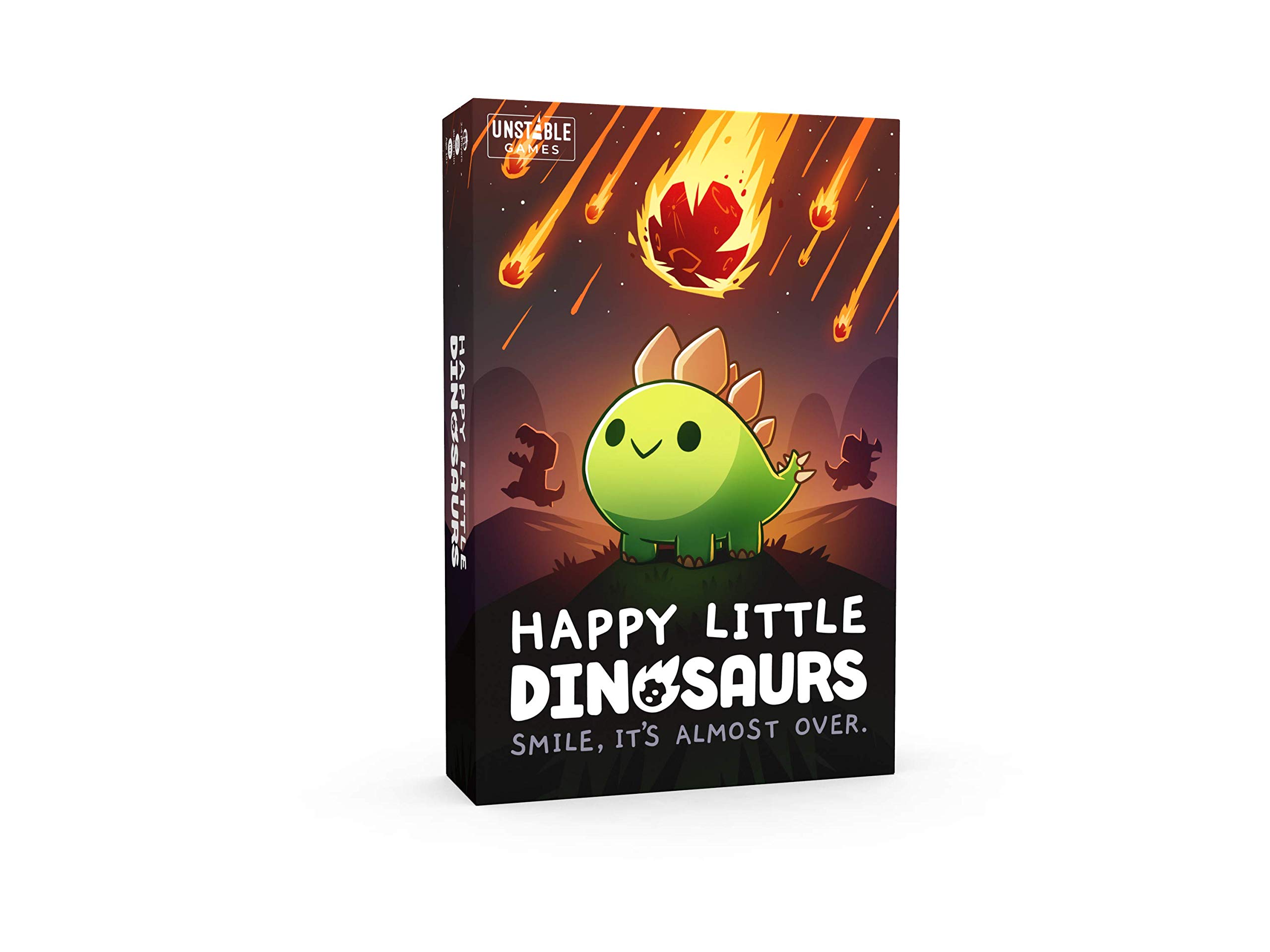 Unstable Games - Happy Little Dinosaurs Base Game - Cute card game for kids, teens, & adults - Dodge life’s disasters and survive the apocalypse! - 2-4 players ages 8+ - Great for game night