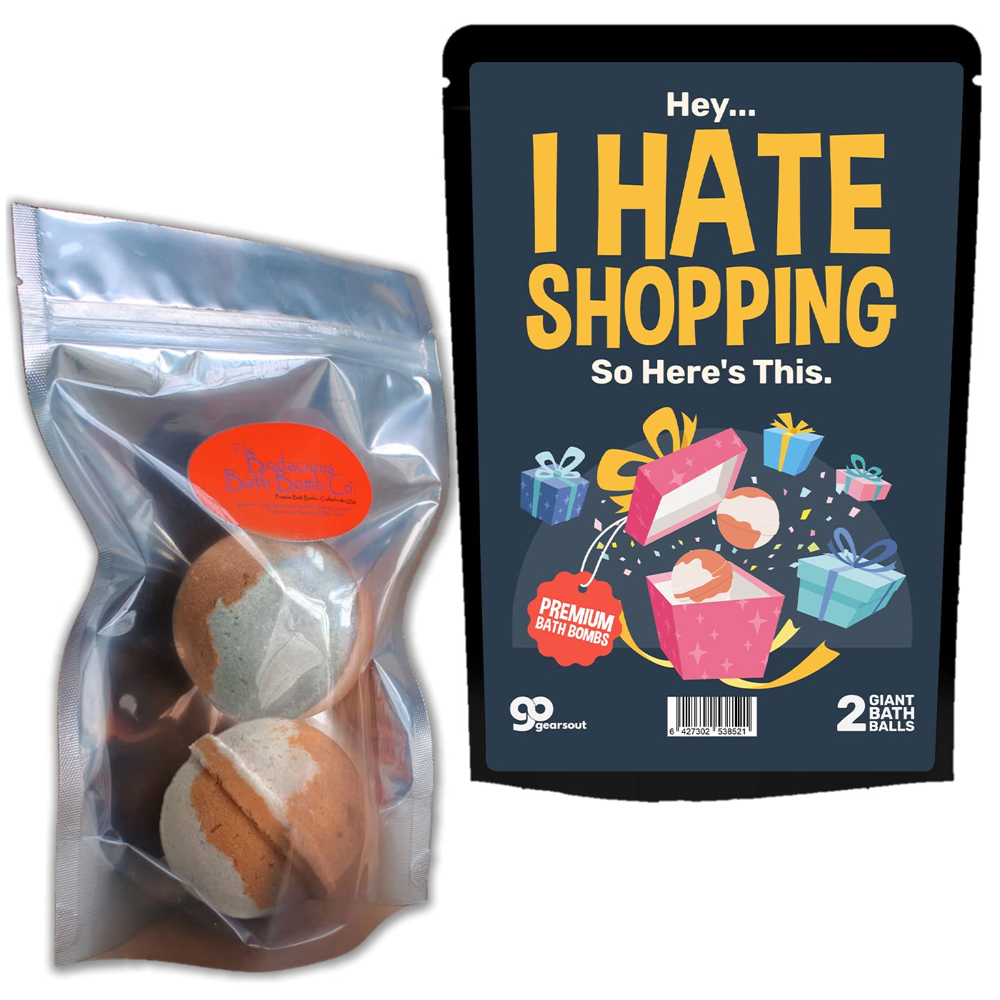 I Hate Shopping So Heres This Bath Bombs for Friends Unisex White Elephant Gift Ideas Holiday Bath Bombs for Women Secret Santa Gifts for Adults