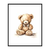 Poster Master Plush Teddy Bear Poster - Cute Baby Bear Print - Bear Art - Plushie Art - Gift for Boys, Girls & Parents - Minimal Wall Decor for Nursery, Kid's Room or Bedroom - 11x14 UNFRAMED Wall Art