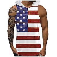 American Flag Fishing t Shirt Open Side Tank top Men Cartoon Muscle Shirt Sleeveless Workout top Plain Gym Shirts Men