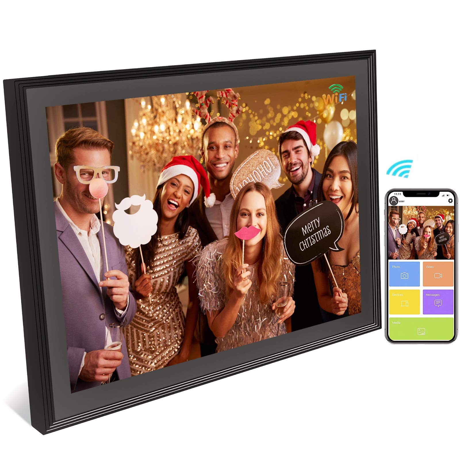 WiFi Digital Picture Frame Touch Screen 10 inch -Digital Photo Frame 16GB Storage Auto-Rotate HD Smart Electronic Picture Frame family Share Photos...