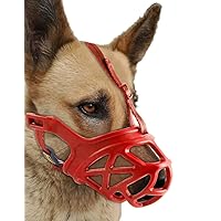 Mayerzon Dog Muzzle, Breathable Basket Muzzles for Small, Medium, Large and X-Large Dogs, Stop Biting, Barking and Chewing, Best for Aggressive Dogs
