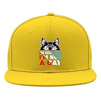 I'm Here Live I'm Not A Cat Mens Ball Caps Meme Low Profile Hats for Womens Fashion Cap Quick Dry Sun Hats