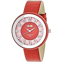 Celebration Red Leather Strap Watch