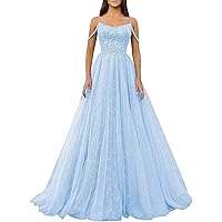 Off Shoulder Sequin Prom Dresses for Teens Light Blue Long Sparkly Evening Ball Gown Size 0
