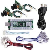 Arcade Game Controller USB Encoder Board Gamepad LED Microswitch Button Analog Joystick Flying Stick for Nintendo Switch PC PS3 Retropie Raspberry Pi