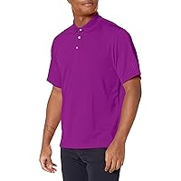 PGA TOUR Men's Short Sleeve Airflux Solid Mesh Polo Shirt