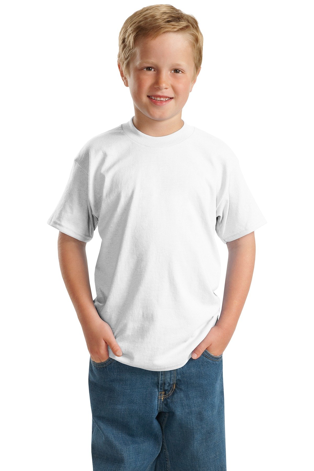 Hanes Boys ComfortBlend EcoSmart 50/50 Cotton/Poly T-Shirt